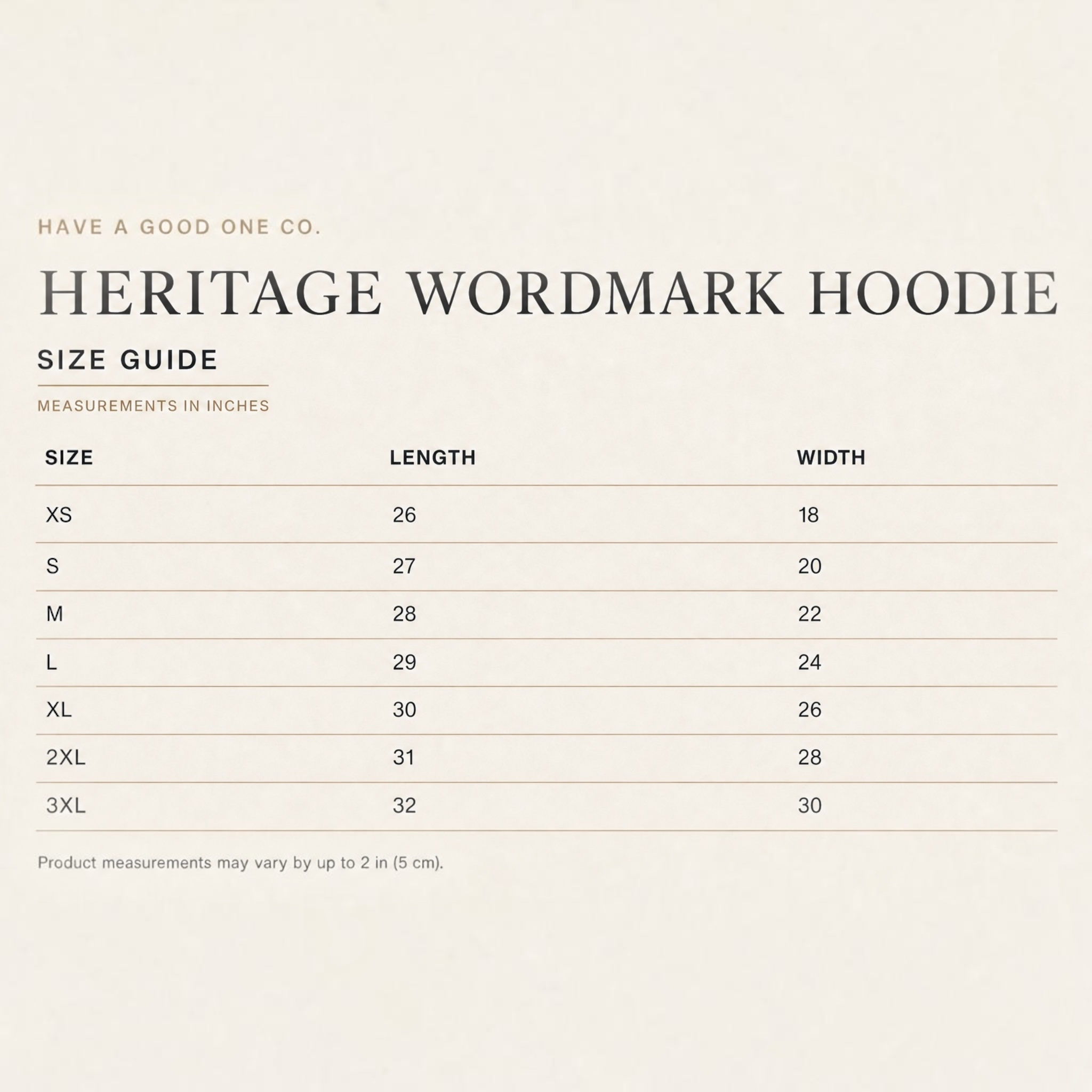 Have a Good One Co. Heritage Wordmark Hoodie